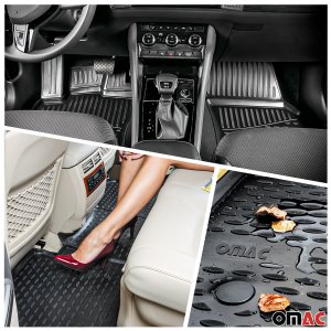 Honda Accord 3D Floor-Trunk Mats - Omac - Kit - Black - 2013-2017